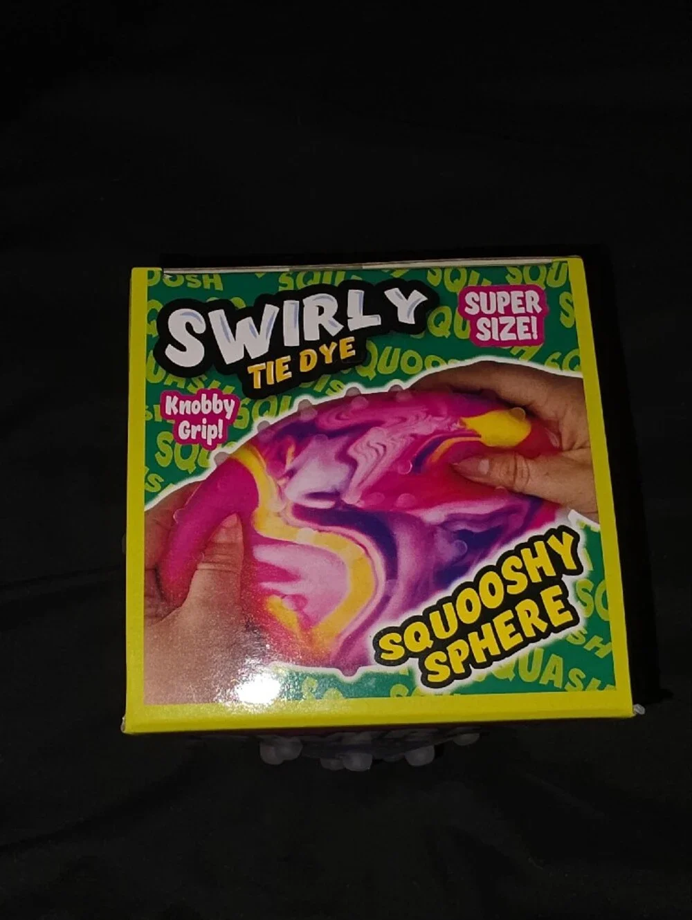 Swirly Tie Dye Squooshy Sphere - Pink & Blue